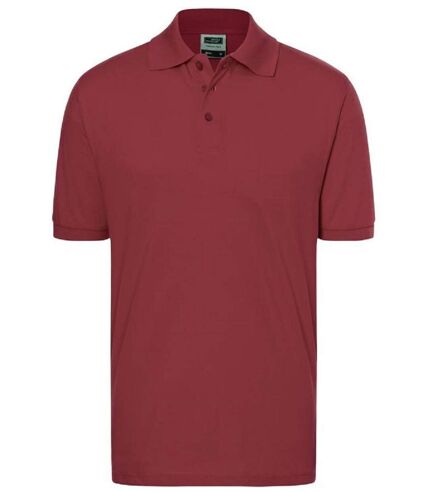 Polo manches courtes - Homme - JN070C - rouge bordeaux