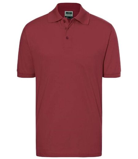 Polo manches courtes - Homme - JN070C - rouge bordeaux