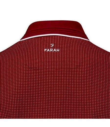 Polo ferris homme bordeaux / blanc Farah