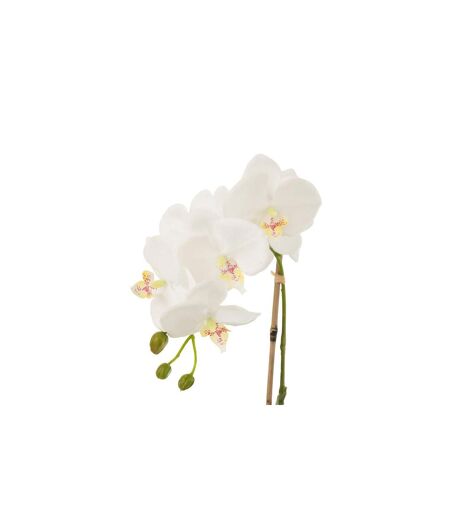 Fleur Artificielle Déco Orchidée en Terre 40cm Blanc