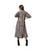 Womens/ladies Abstract V Neck 3/4 Sleeve Midi Dress Sand Velvet By Graham & Spencer-2