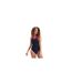 Maillot De Bain 1 Pièce Motif/style Abstrait Femme Bleu Marine Rose Abstrait Speedo-1