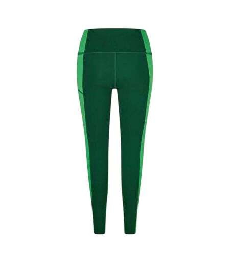 Womens/ladies Colour Block Leggings Green Lacoste