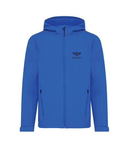 Mens makalu recycled polyester soft shell jacket royal blue Iqoniq