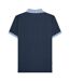 Mens ss25 gingham big & tall polo shirt navy Lambretta-2