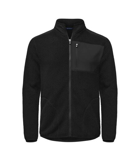 Mens Cascade Sherpa Fleece Jacket Black Cutter & Buck