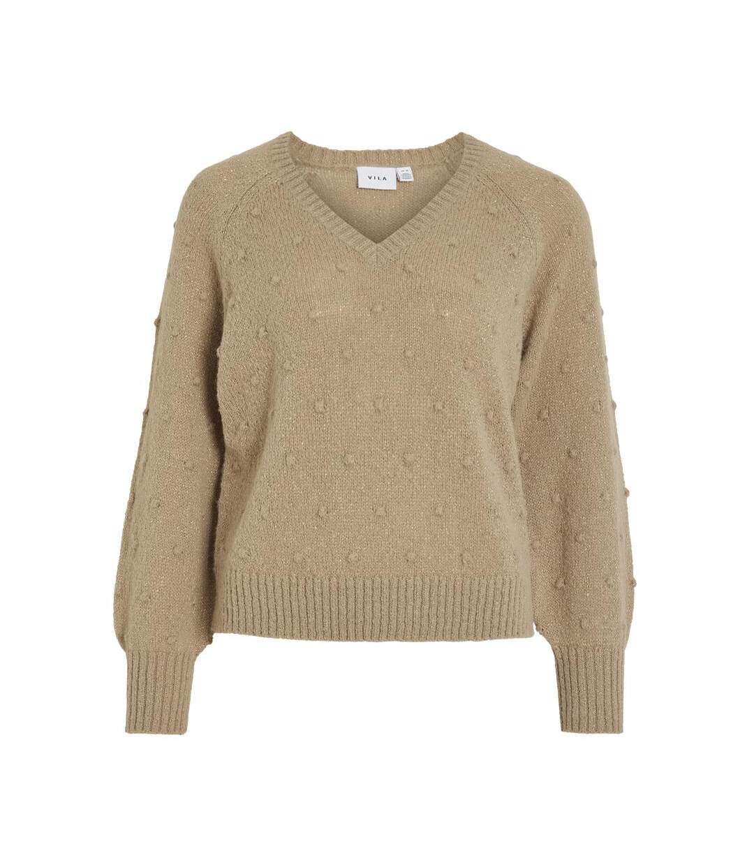 Pull marron femme vila tuli-1