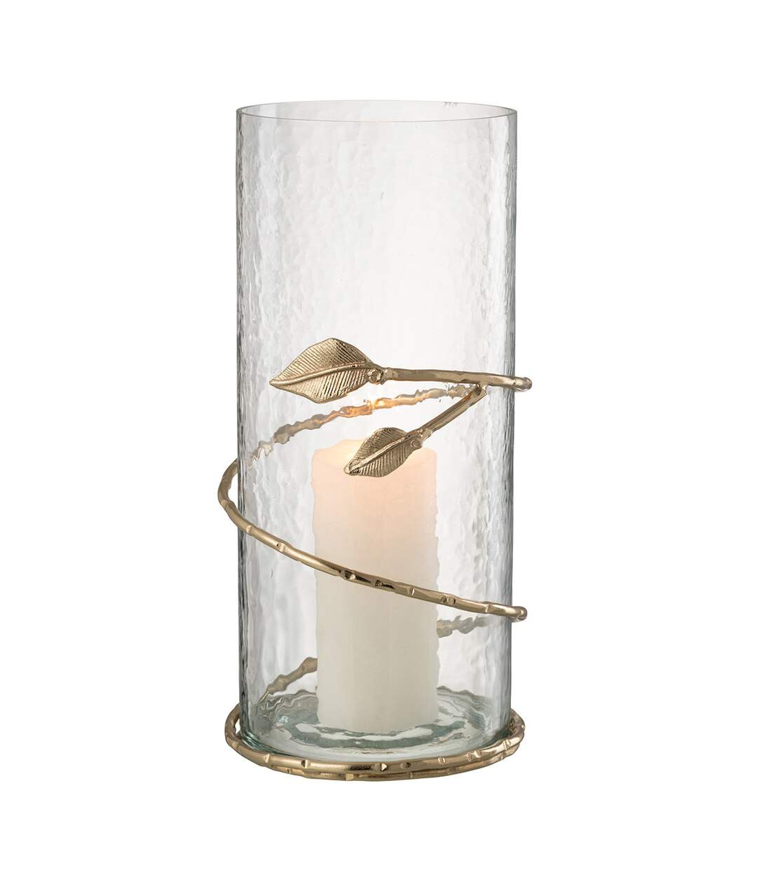 Vase en Verre Feuille Ofelia 40cm Transparent-3