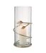 Vase en Verre Feuille Ofelia 40cm Transparent-3