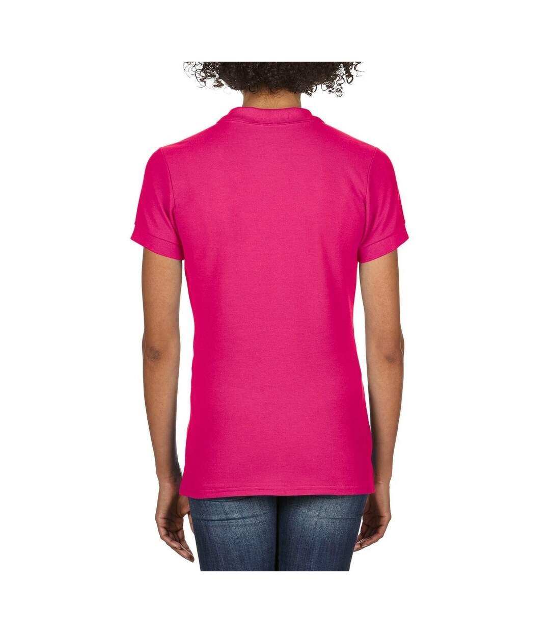 Polo sport 100% coton femme rose Gildan-2