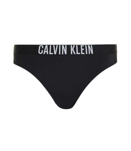 Womens/ladies Classic Plain Bikini Bottoms Black Calvin Klein