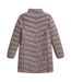 Womens/ladies Frankie Longline Padded Jacket Taupe Animal-2