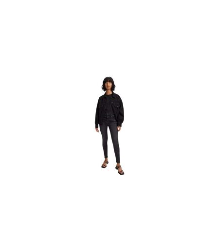 Womens/ladies High Rise Skinny Jeans Black Mustang Levis