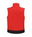 Mens softshell body warmer red/black Result