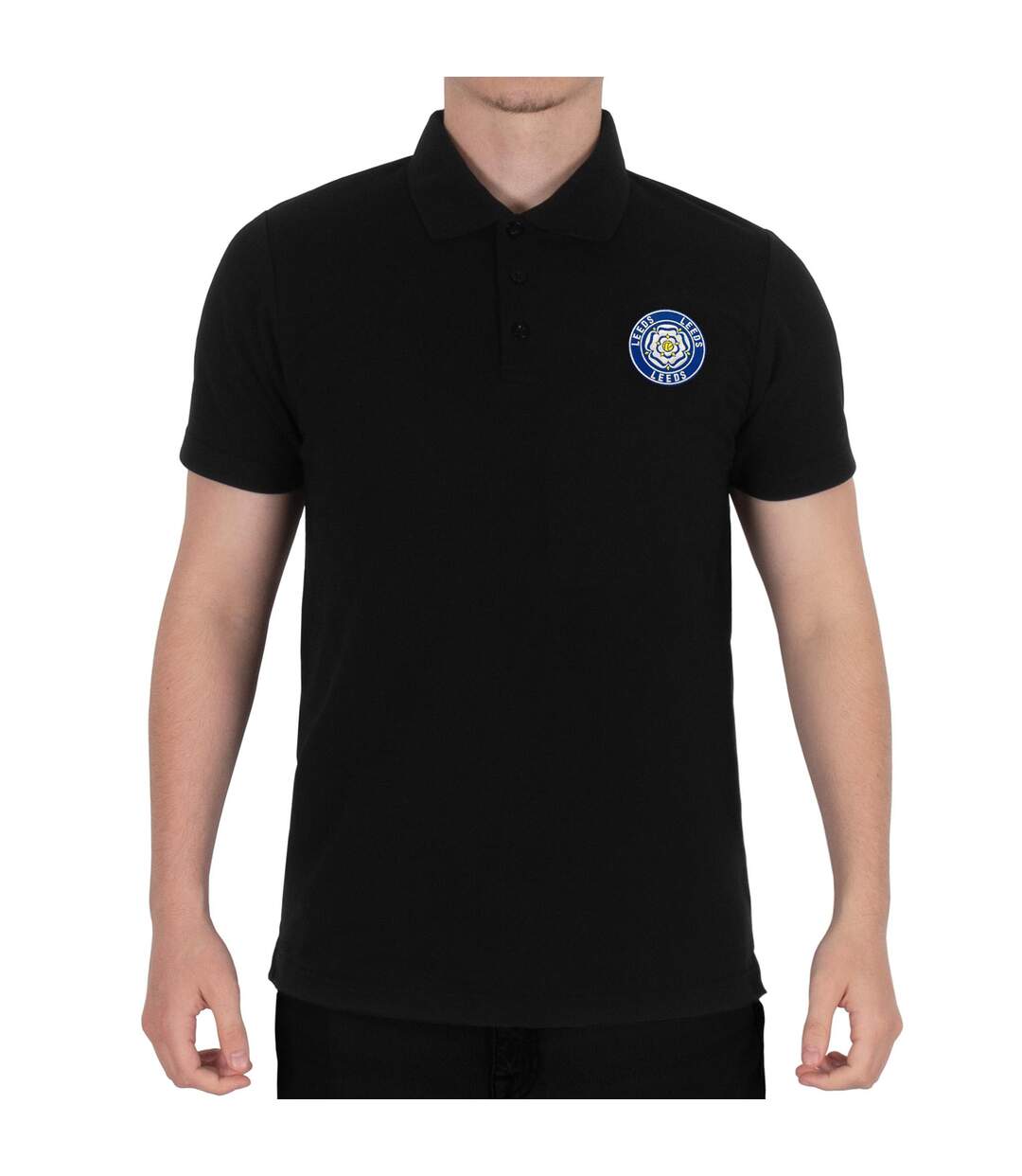 Mens Leeds Polo Shirt Black Fan Originals-1