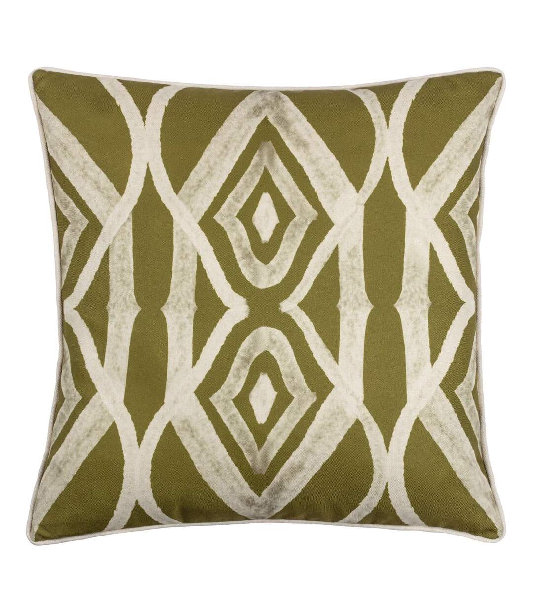 Cape ikat reversible cushion cover 50cm x 50cm moss Wylder