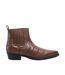 Woodland Mens Distressed Leather Gusset Western Ankle Boots (Brown) - UTDF757