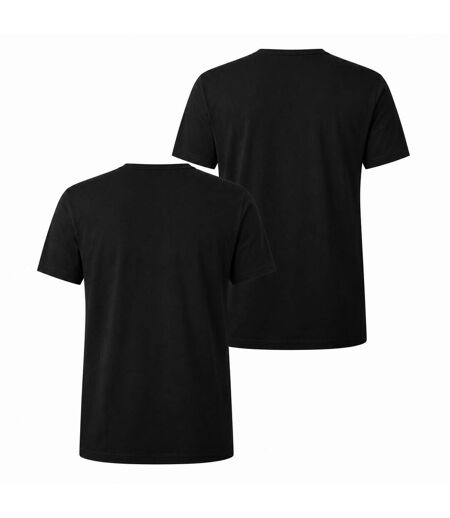 Pack Of 2  Mens Logo Crew Neck T-shirt  Black Emporio Armani EA7