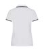 Womens/ladies Astoria Polo Shirt White Clique-2