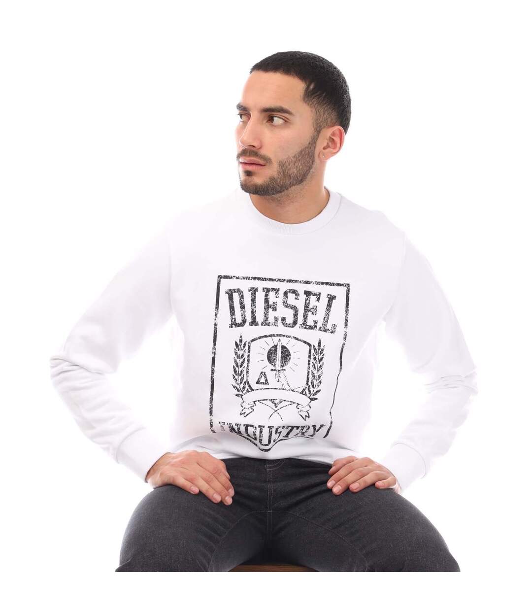Mens S-gir 11-6 Sweatshirt White Diesel-4