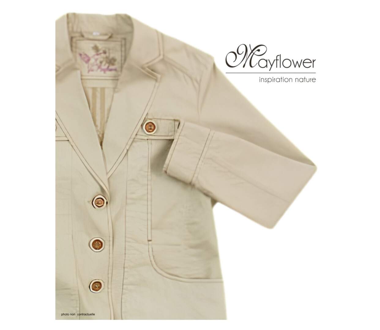 Veste tissu extensible femme MAYFLOWER SE1080 : le confort stretch au service de votre élégance-4