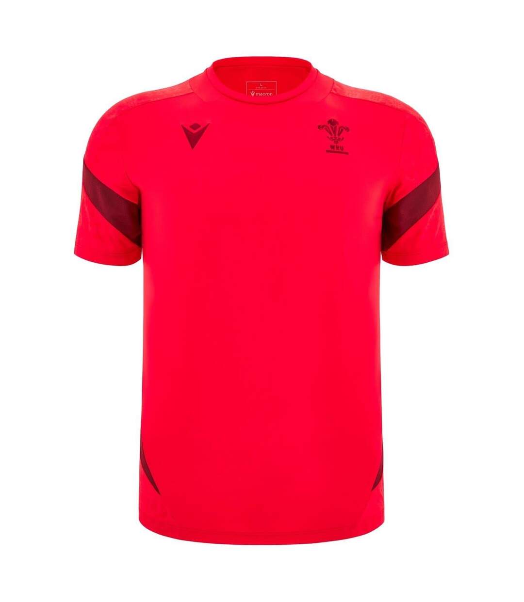 Unisex Adult 25/26 Wales Ru Rugby Shirt Red Macron-1