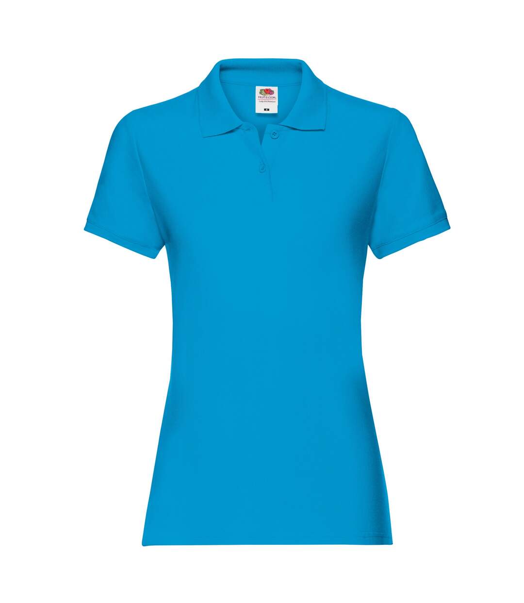 Polo premium femme azur Fruit of the Loom-1