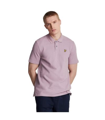 Polo micro argyle pour hommes rose chardon Lyle & Scott Lyle & Scott