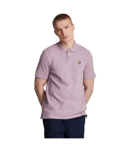 Polo micro argyle pour hommes rose chardon Lyle & Scott Lyle & Scott