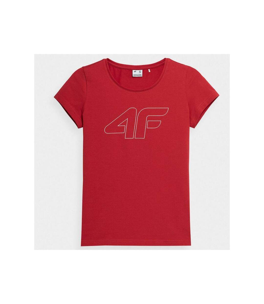 T-shirt Motif/style Imprimé Femme Rouge 4F-1