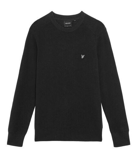 Pull Col Ras-du-cou Motif/style Logo Brodé Homme Noir Lyle & Scott