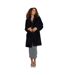 Womens/ladies Faux Fur Double-breasted Jacket Black Brave Soul-4