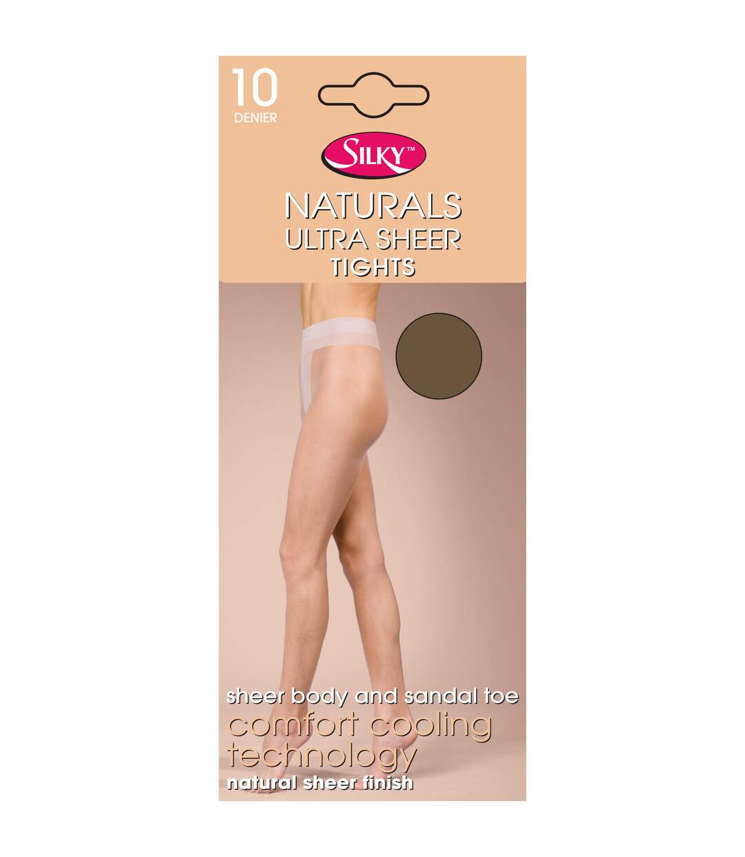 Collants satinés à couleur naturelle 1 paire femme chair Silky-1