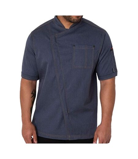 Unisex Adult Asymmetric Chef Jacket Indigo Le Chef