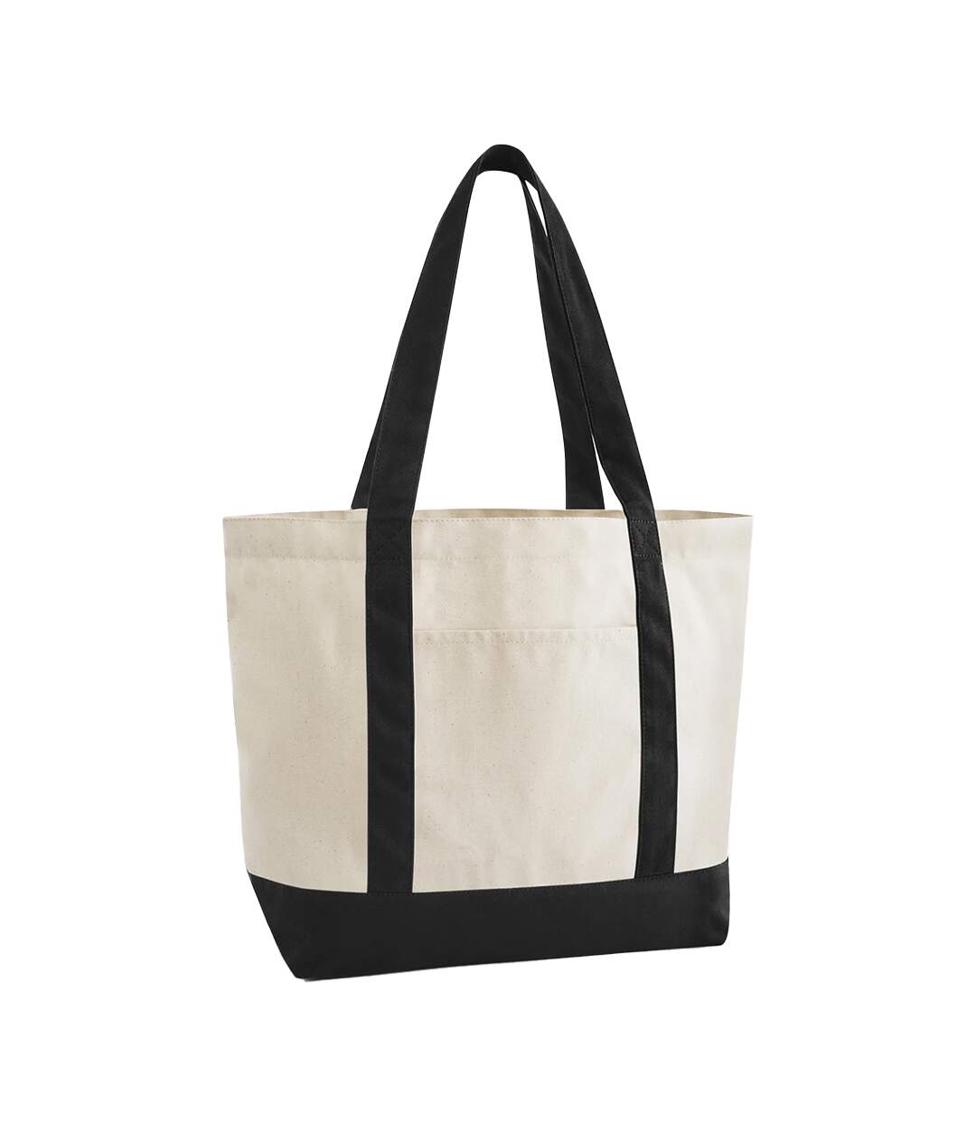 Earthaware Organic Varsity Tote Bag One Size Natural Black Westford Mill-1