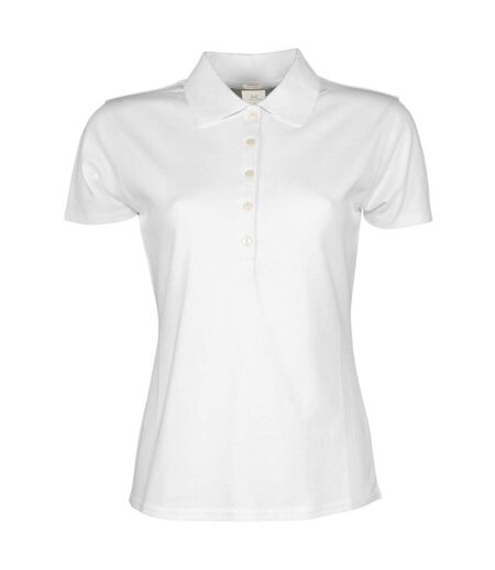 Polo À Manches Courtes Femmes Blanc Tee Jays