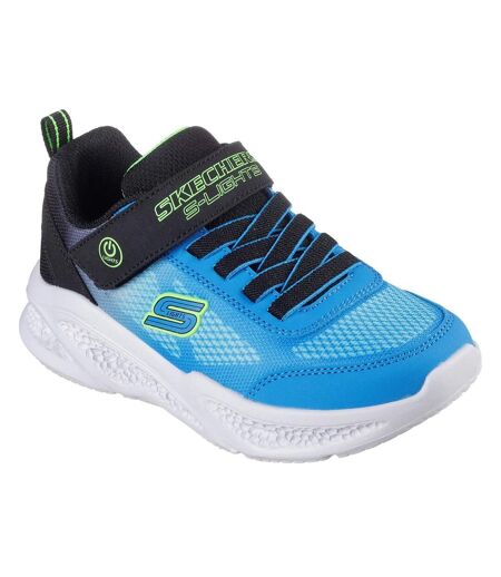 Baskets meteor lights krendox garçon noir / bleu Skechers