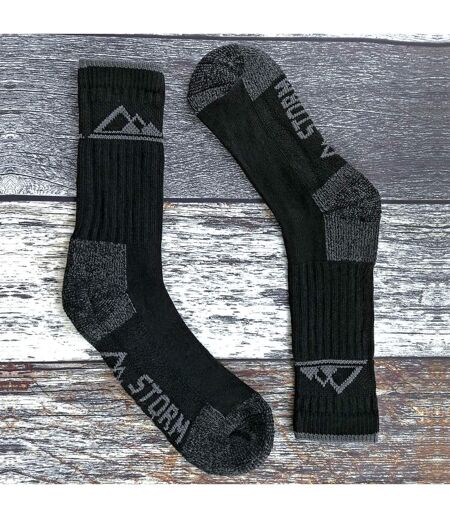 3 Pack Mens Heavy Cushioned Outdoor Cotton Hiking Socks