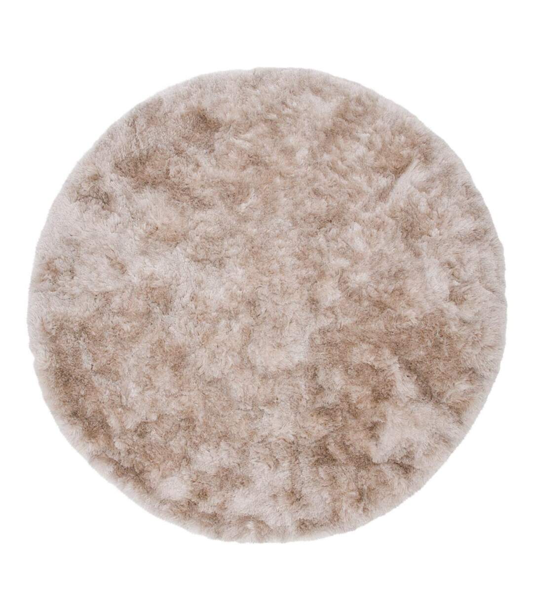Tapis Déco Shaggy Rond Shiva 200cm Champagne-1