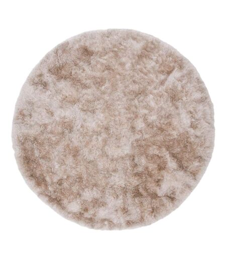 Tapis Déco Shaggy Rond Shiva 200cm Champagne