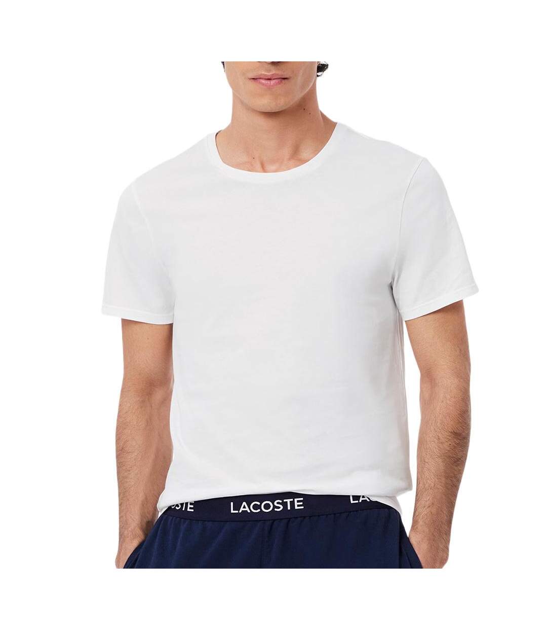 X3 t-shirts blanc/gris/noir homme lacoste th9007 - l-2