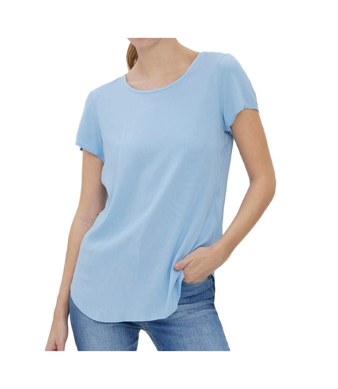 T-shirt Bleu Femme Vero Moda Becca - M-1