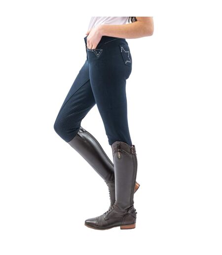 Womens/ladies Birtle Diamante Breeches Navy Whitaker