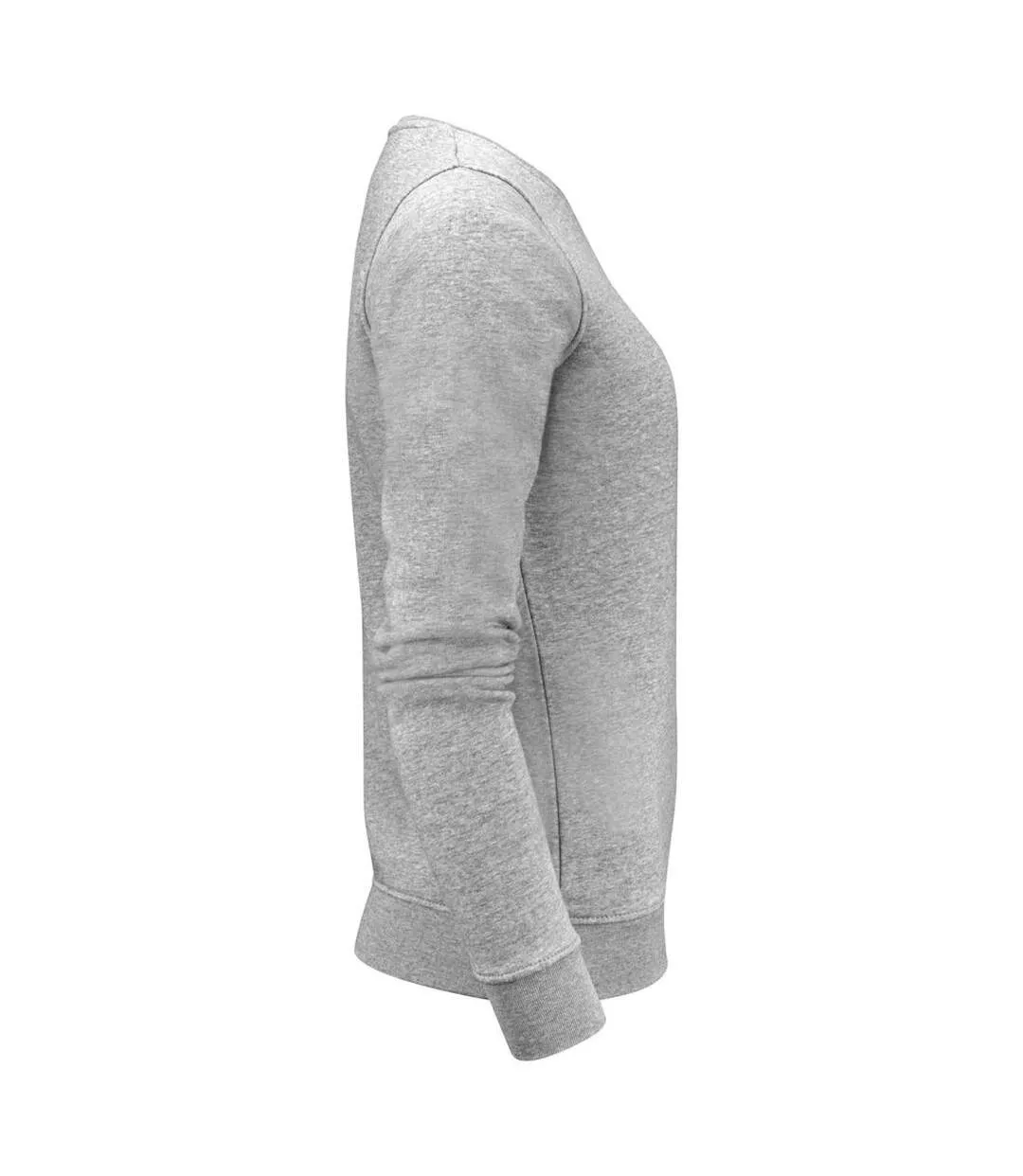 Womens/ladies Alder Crew Neck Sweatshirt Grey Melange James Harvest-3