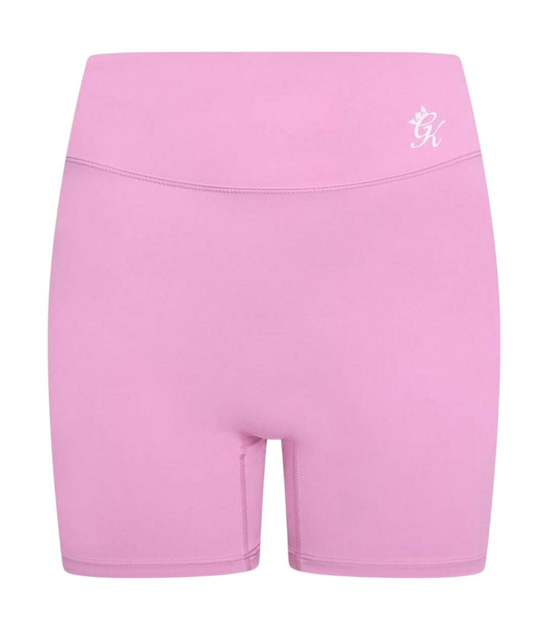 Womens/ladies Scrunch Slim Shorts Pink Gym King-2