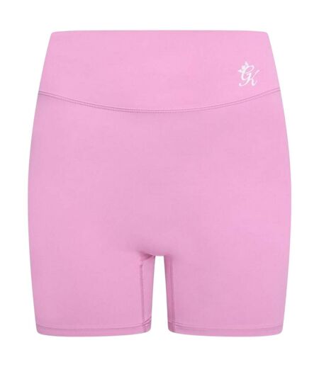 Womens/ladies Scrunch Slim Shorts Pink Gym King