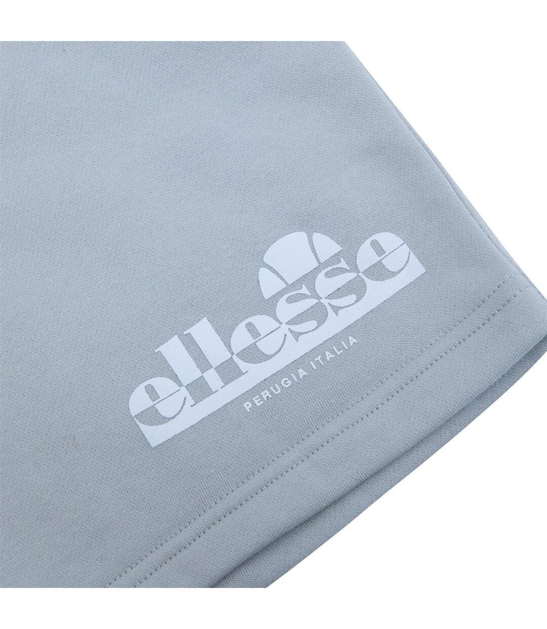Mens Fleece Sweat Shorts Light Grey Ellesse-3