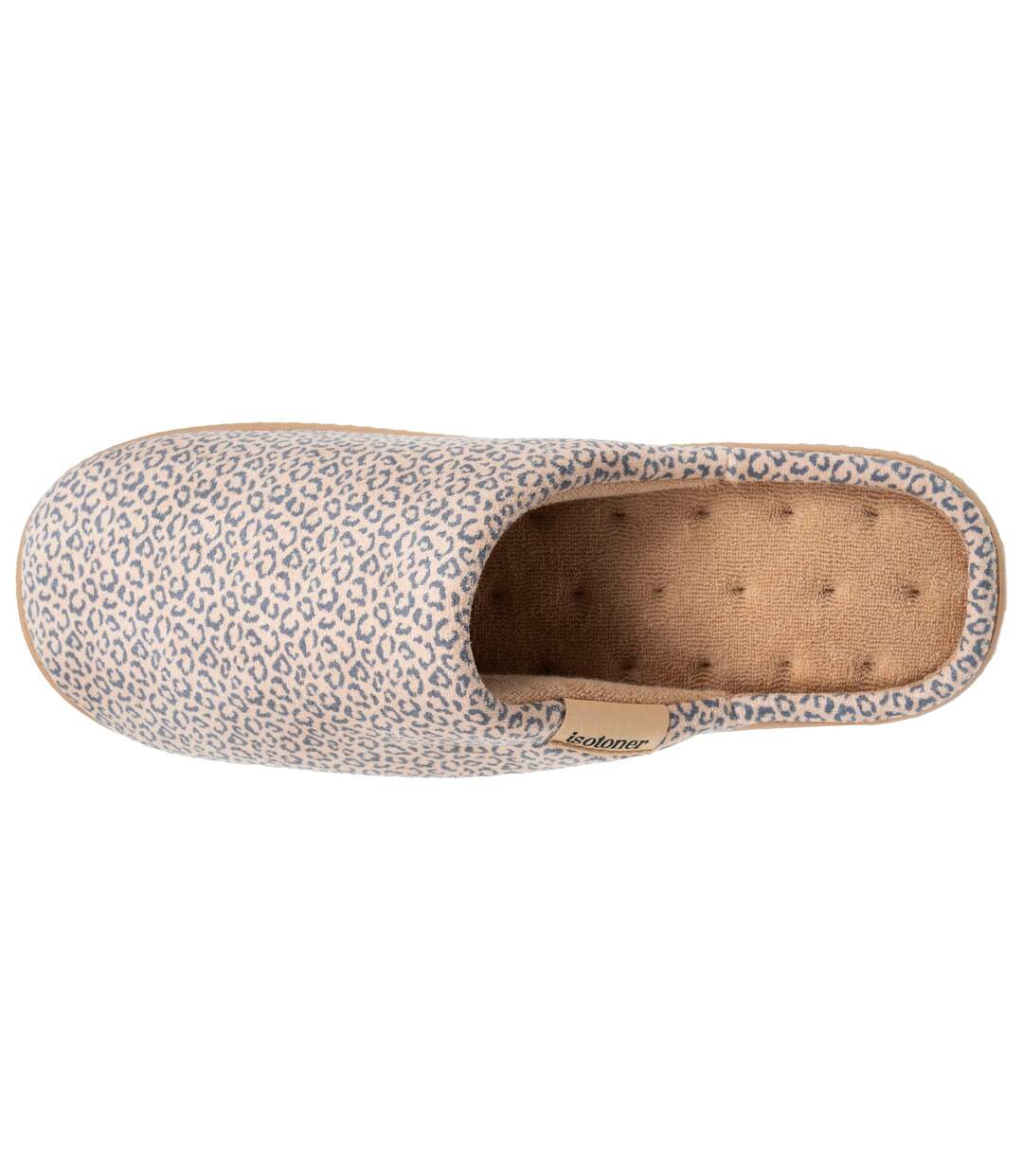 Isotoner Chaussons Mules femme velours semelle ergonomique, mousse à mémoire forme-2
