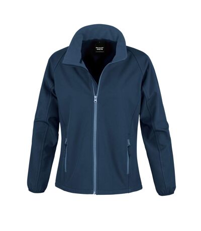 Result Core Womens/Ladies Printable Soft Shell Jacket (Navy/Navy)