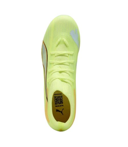 Womens/ladies 3 Ultra Knitted Collar Firm Ground Football Boots Yellow Puma